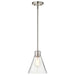 Mini Pendant Nuvo 60-8337 Gianna - Mini Pendant - Brushed Nickel Finish - Clear Glass Nuvo