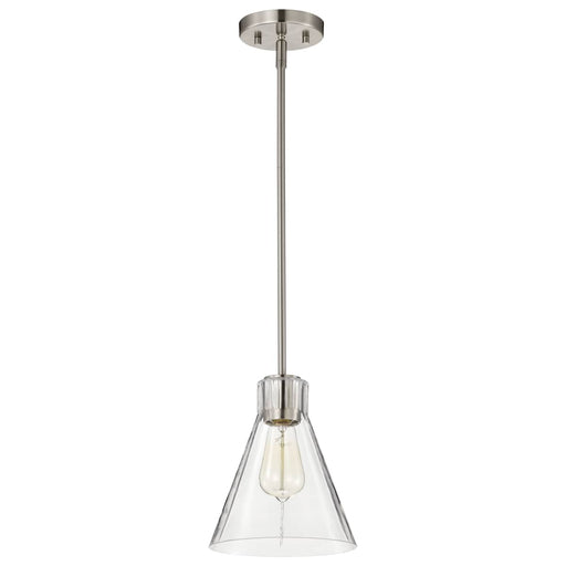 Mini Pendant Nuvo 60-8337 Gianna - Mini Pendant - Brushed Nickel Finish - Clear Glass Nuvo