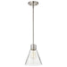 Mini Pendant Nuvo 60-8337 Gianna - Mini Pendant - Brushed Nickel Finish - Clear Glass Nuvo