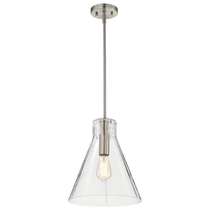 Pendant Nuvo 60-8338 Gianna - 1 Light Medium Pendant - Brushed Nickel Finish - Clear Glass Nuvo