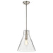 Pendant Nuvo 60-8338 Gianna - 1 Light Medium Pendant - Brushed Nickel Finish - Clear Glass Nuvo