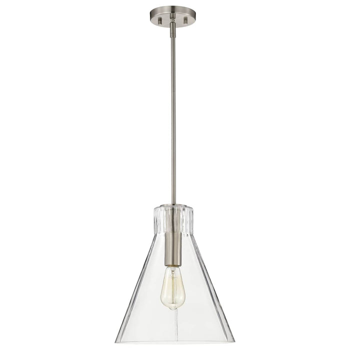Pendant Nuvo 60-8338 Gianna - 1 Light Medium Pendant - Brushed Nickel Finish - Clear Glass Nuvo