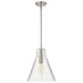 Pendant Nuvo 60-8338 Gianna - 1 Light Medium Pendant - Brushed Nickel Finish - Clear Glass Nuvo