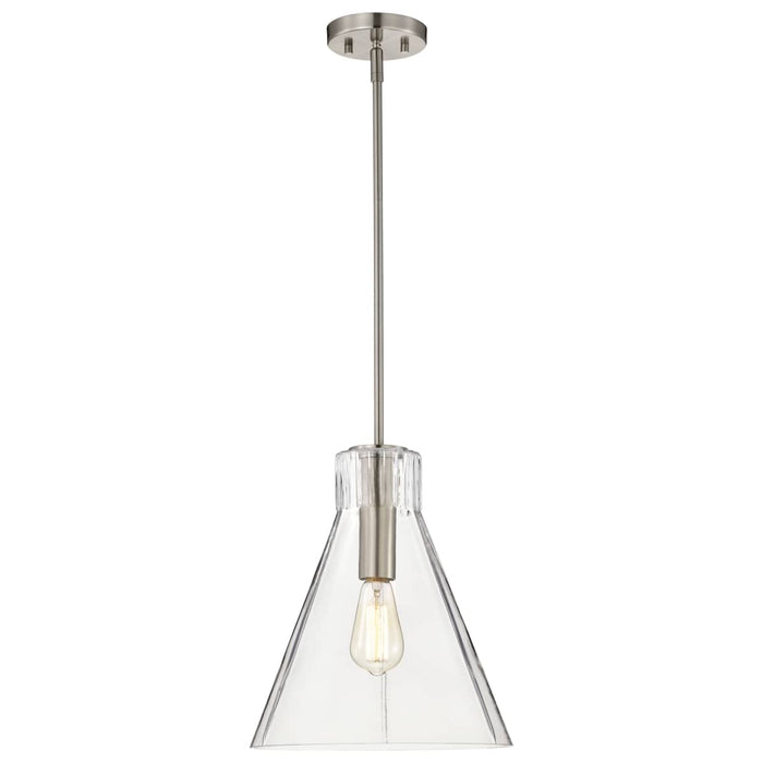 Pendant Nuvo 60-8338 Gianna - 1 Light Medium Pendant - Brushed Nickel Finish - Clear Glass Nuvo