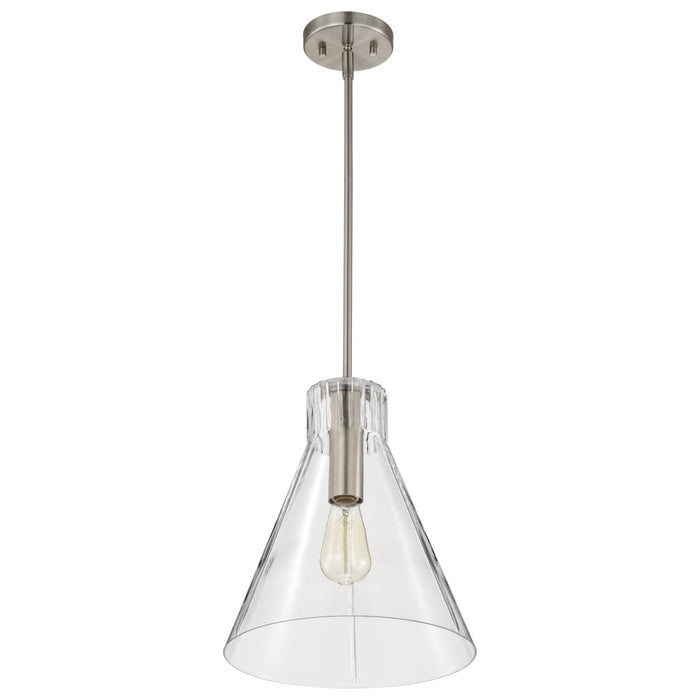 Pendant Nuvo 60-8338 Gianna - 1 Light Medium Pendant - Brushed Nickel Finish - Clear Glass Nuvo