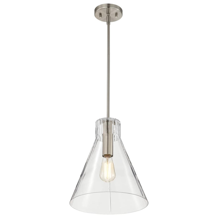 Pendant Nuvo 60-8338 Gianna - 1 Light Medium Pendant - Brushed Nickel Finish - Clear Glass Nuvo