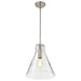 Pendant Nuvo 60-8338 Gianna - 1 Light Medium Pendant - Brushed Nickel Finish - Clear Glass Nuvo