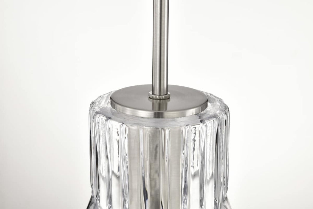 Pendant Nuvo 60-8338 Gianna - 1 Light Medium Pendant - Brushed Nickel Finish - Clear Glass Nuvo