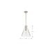 Pendant Nuvo 60-8338 Gianna - 1 Light Medium Pendant - Brushed Nickel Finish - Clear Glass Nuvo