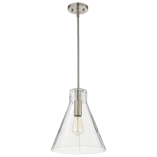 Pendant Nuvo 60-8338 Gianna - 1 Light Medium Pendant - Brushed Nickel Finish - Clear Glass Nuvo