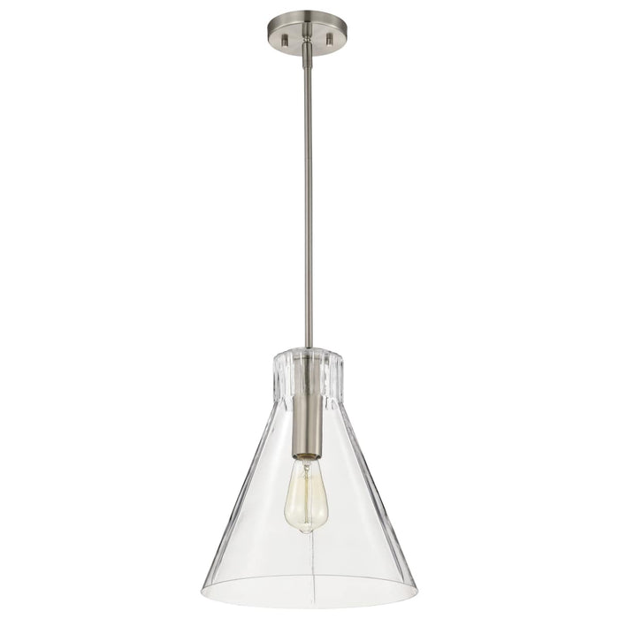 Pendant Nuvo 60-8338 Gianna - 1 Light Medium Pendant - Brushed Nickel Finish - Clear Glass Nuvo