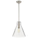 Pendant Nuvo 60-8338 Gianna - 1 Light Medium Pendant - Brushed Nickel Finish - Clear Glass Nuvo