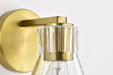 Vanity Nuvo 60-8341 Gianna - 1 Light Vanity - Vintage Brass Finish - Clear Glass Nuvo