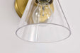 Vanity Nuvo 60-8341 Gianna - 1 Light Vanity - Vintage Brass Finish - Clear Glass Nuvo