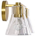 Vanity Nuvo 60-8342 Gianna - 2 Light Vanity - Vintage Brass Finish - Clear Glass Nuvo