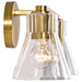 Vanity Nuvo 60-8342 Gianna - 2 Light Vanity - Vintage Brass Finish - Clear Glass Nuvo