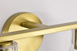 Vanity Nuvo 60-8342 Gianna - 2 Light Vanity - Vintage Brass Finish - Clear Glass Nuvo