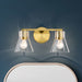 Vanity Nuvo 60-8342 Gianna - 2 Light Vanity - Vintage Brass Finish - Clear Glass Nuvo
