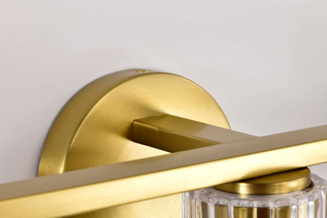 Vanity Nuvo 60-8343 Gianna - 3 Light Vanity - Vintage Brass Finish - Clear Glass Nuvo