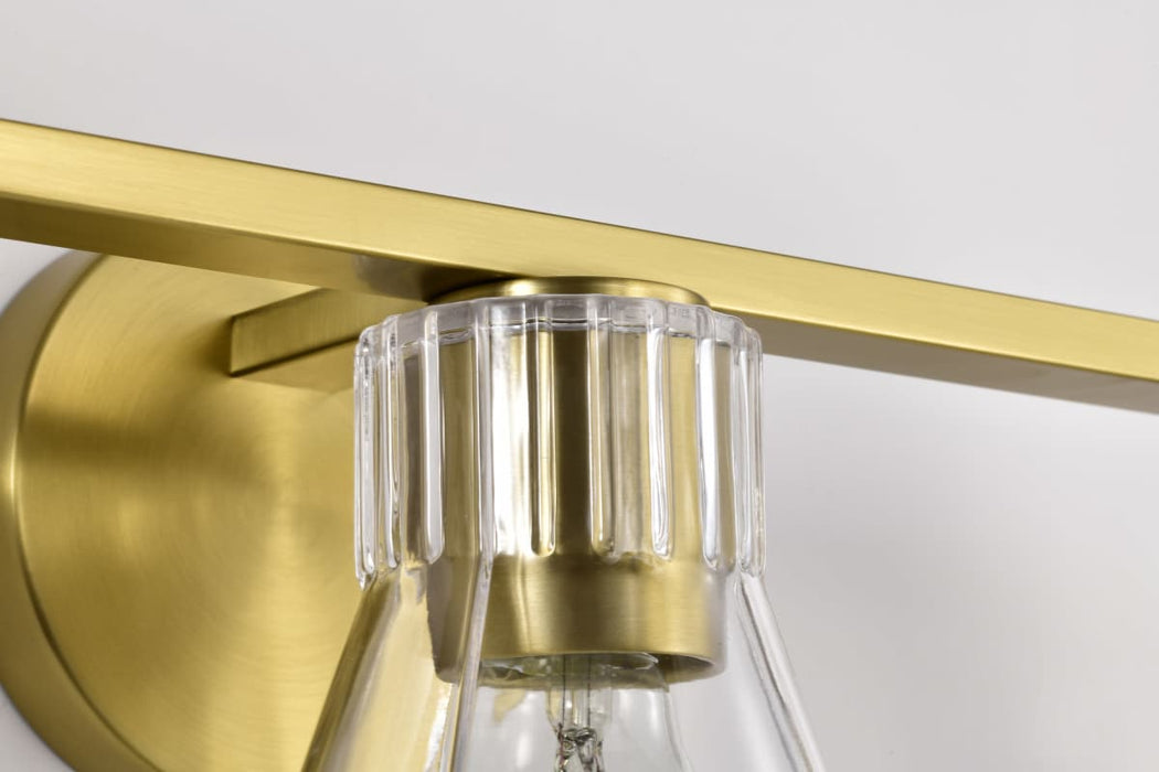 Vanity Nuvo 60-8343 Gianna - 3 Light Vanity - Vintage Brass Finish - Clear Glass Nuvo