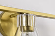 Vanity Nuvo 60-8343 Gianna - 3 Light Vanity - Vintage Brass Finish - Clear Glass Nuvo