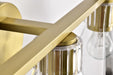 Vanity Nuvo 60-8343 Gianna - 3 Light Vanity - Vintage Brass Finish - Clear Glass Nuvo