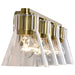 Vanity Nuvo 60-8344 Gianna - 4 Light Vanity - Vintage Brass Finish - Clear Glass Nuvo