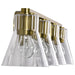 Vanity Nuvo 60-8344 Gianna - 4 Light Vanity - Vintage Brass Finish - Clear Glass Nuvo