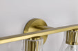 Vanity Nuvo 60-8344 Gianna - 4 Light Vanity - Vintage Brass Finish - Clear Glass Nuvo
