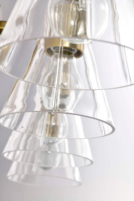 Vanity Nuvo 60-8344 Gianna - 4 Light Vanity - Vintage Brass Finish - Clear Glass Nuvo