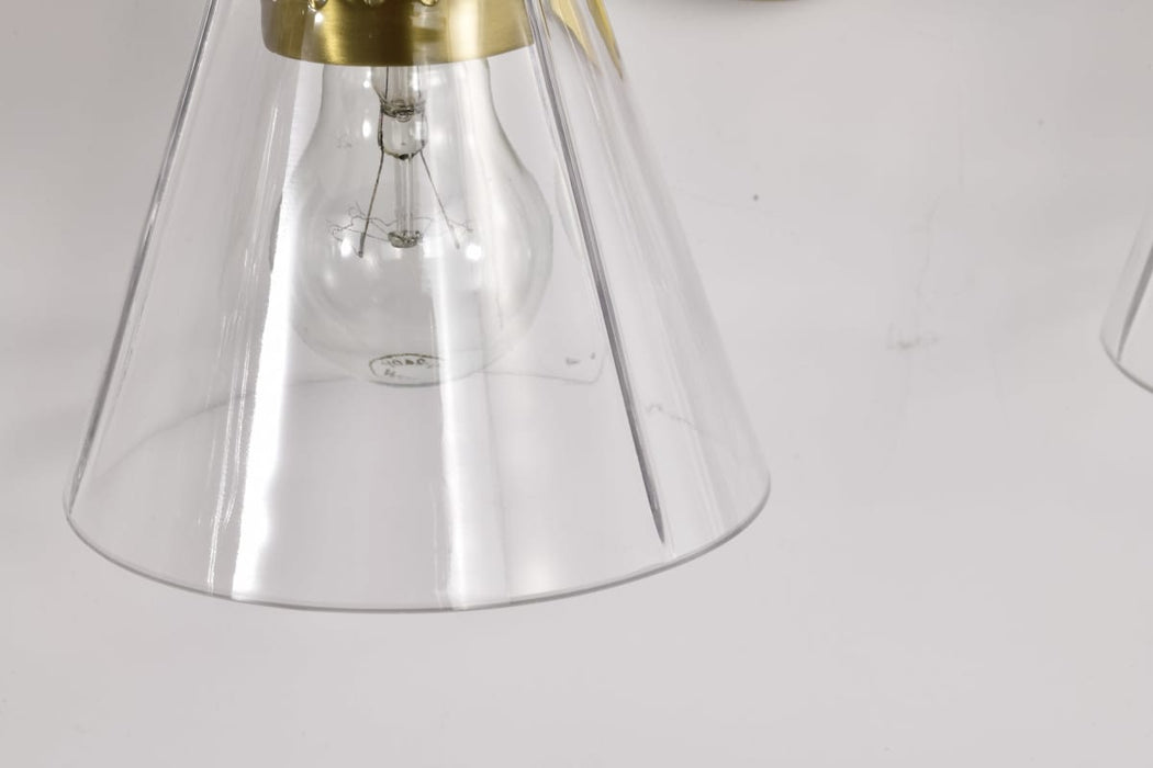 Vanity Nuvo 60-8344 Gianna - 4 Light Vanity - Vintage Brass Finish - Clear Glass Nuvo