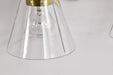Vanity Nuvo 60-8344 Gianna - 4 Light Vanity - Vintage Brass Finish - Clear Glass Nuvo