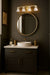 Vanity Nuvo 60-8344 Gianna - 4 Light Vanity - Vintage Brass Finish - Clear Glass Nuvo