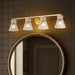 Vanity Nuvo 60-8344 Gianna - 4 Light Vanity - Vintage Brass Finish - Clear Glass Nuvo