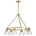 Chandelier Nuvo 60-8345 Gianna - 6 Light Chandelier - Vintage Brass Finish - Clear Glass Nuvo