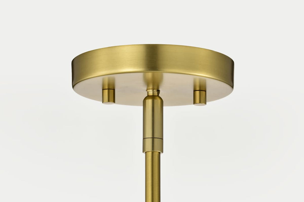 Chandelier Nuvo 60-8345 Gianna - 6 Light Chandelier - Vintage Brass Finish - Clear Glass Nuvo