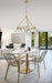 Chandelier Nuvo 60-8345 Gianna - 6 Light Chandelier - Vintage Brass Finish - Clear Glass Nuvo
