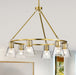 Chandelier Nuvo 60-8345 Gianna - 6 Light Chandelier - Vintage Brass Finish - Clear Glass Nuvo