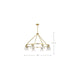 Chandelier Nuvo 60-8345 Gianna - 6 Light Chandelier - Vintage Brass Finish - Clear Glass Nuvo