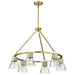 Chandelier Nuvo 60-8345 Gianna - 6 Light Chandelier - Vintage Brass Finish - Clear Glass Nuvo