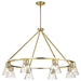 Chandelier Nuvo 60-8346 Gianna - 8 Light Chandelier - Vintage Brass Finish - Clear Glass Nuvo