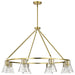 Chandelier Nuvo 60-8346 Gianna - 8 Light Chandelier - Vintage Brass Finish - Clear Glass Nuvo