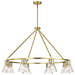 Chandelier Nuvo 60-8346 Gianna - 8 Light Chandelier - Vintage Brass Finish - Clear Glass Nuvo
