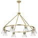 Chandelier Nuvo 60-8346 Gianna - 8 Light Chandelier - Vintage Brass Finish - Clear Glass Nuvo