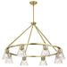 Chandelier Nuvo 60-8346 Gianna - 8 Light Chandelier - Vintage Brass Finish - Clear Glass Nuvo