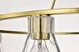 Chandelier Nuvo 60-8346 Gianna - 8 Light Chandelier - Vintage Brass Finish - Clear Glass Nuvo