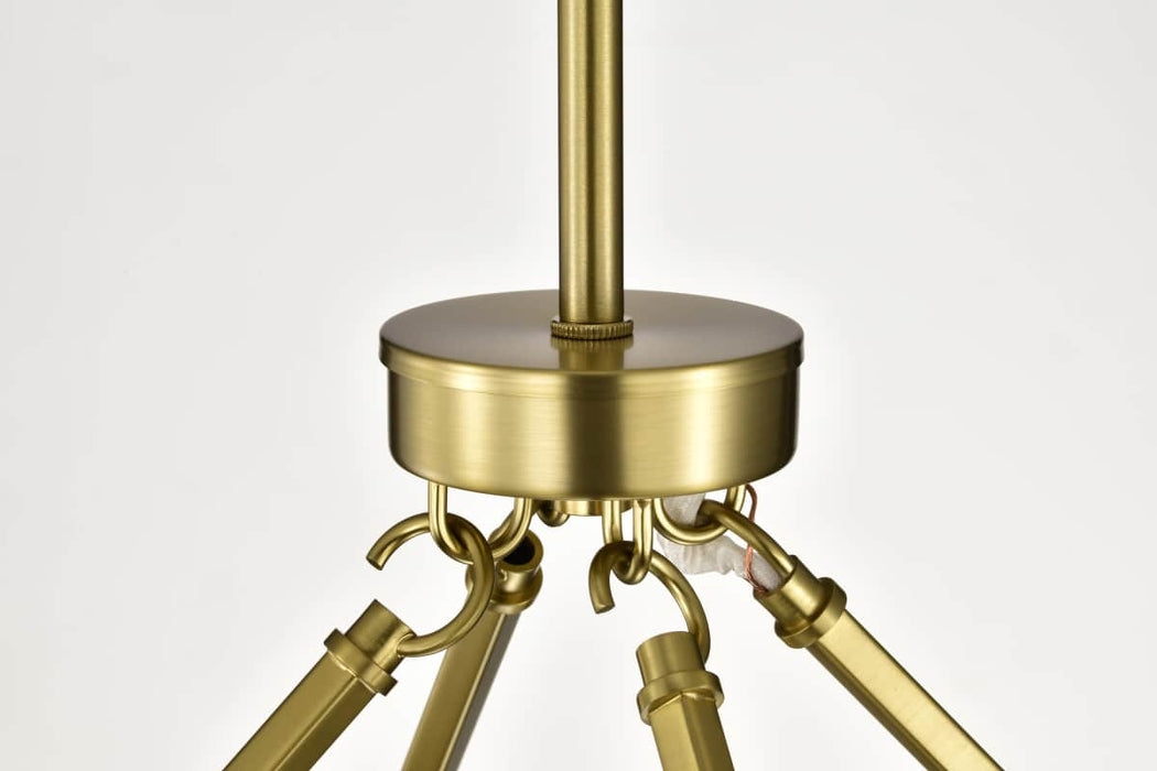 Chandelier Nuvo 60-8346 Gianna - 8 Light Chandelier - Vintage Brass Finish - Clear Glass Nuvo