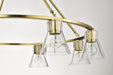 Chandelier Nuvo 60-8346 Gianna - 8 Light Chandelier - Vintage Brass Finish - Clear Glass Nuvo