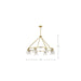 Chandelier Nuvo 60-8346 Gianna - 8 Light Chandelier - Vintage Brass Finish - Clear Glass Nuvo