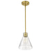 Mini Pendant Nuvo 60-8347 Gianna - Mini Pendant - Vintage Brass Finish - Clear Glass Nuvo